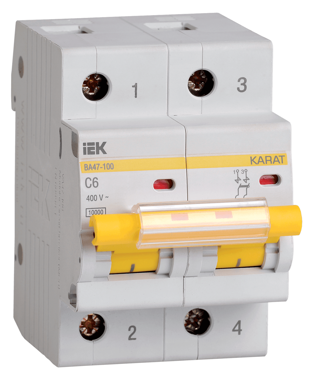 Авт. выкл. ВА47-100 2P 6А 10кА х-ка C IEK