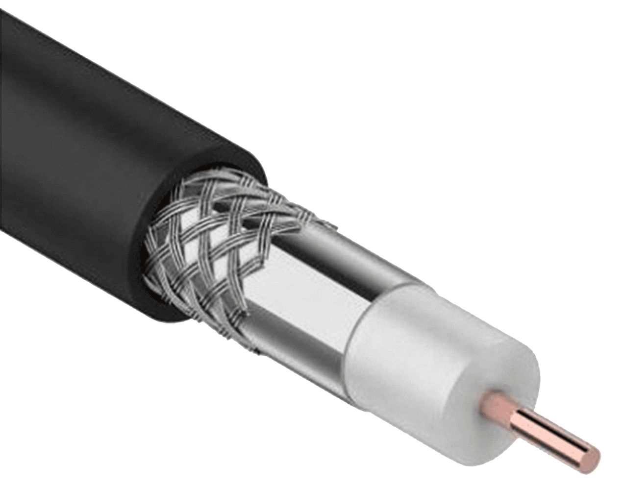 Каб. коаксиал. RG11 CCS 75Ом FPE PVC черн. (300м) GENERICA
