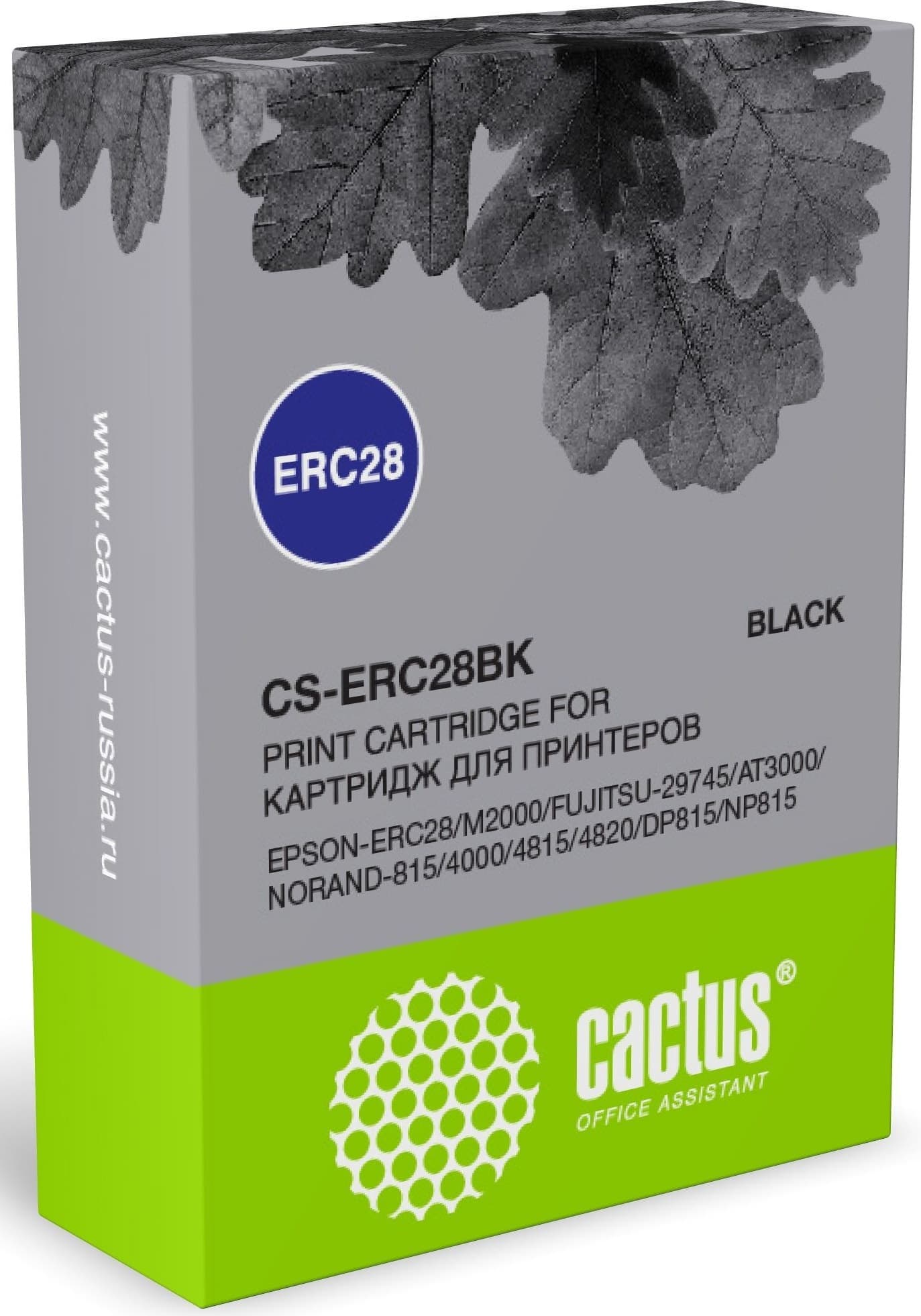 Cactus Картридж матричный CS-ERC28BK черный 12.7мм 3.1м для Epson