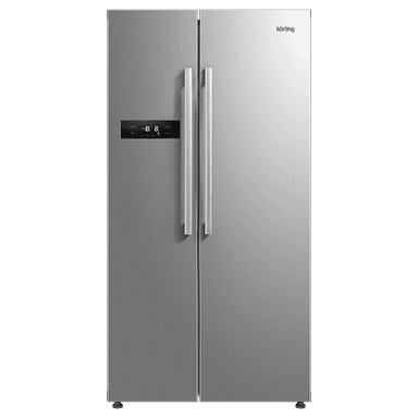 Холодильник Korting/ Холодильник Side-By-Side, А+, cенсорное управление Smart Touch, Full NO FROST, Dynamic Air Cooling, режимы «Супер заморозка» и «Супер охлаждение», LED освещение камеры, 2 ящика для овощей, полки из закаленного стекла, держатели для бутылок, контейнер для льда, объем холодильного отделения: 335 л, объем морозильного отделения: 175 л, габариты (ВхШхГ)1788х895х745 мм, цвет - нержавеющая сталь