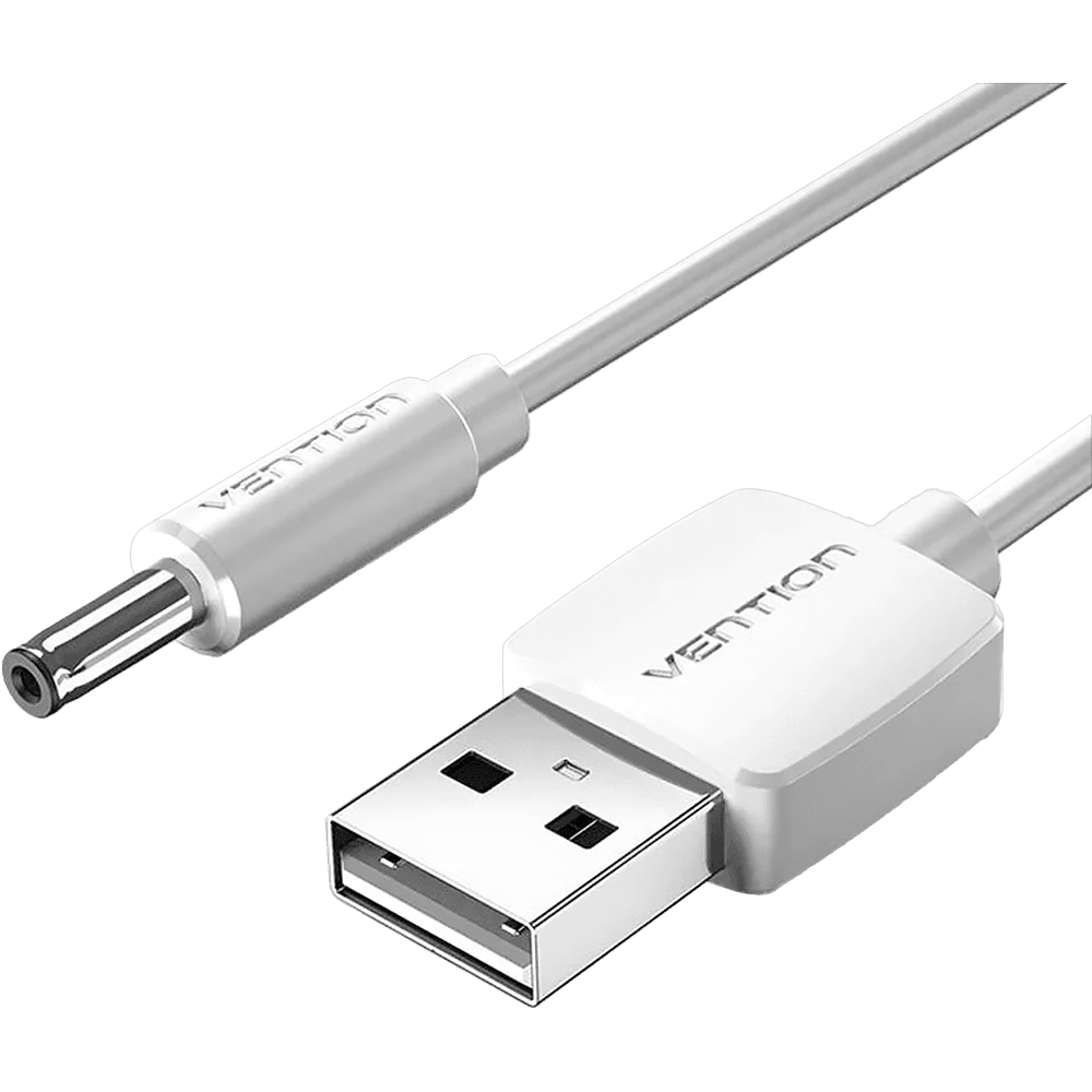 Кабель Vention USB AM/DC-jack 3.5мм M - 0.5м Белый