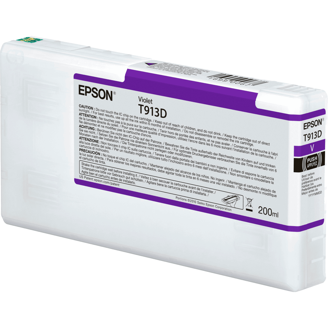 Картридж струйный Epson T913D (C13T913D00) фиолетовый (200 мл) для SureColor SC-P5000V SC-P5000
