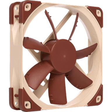 Кулер для корпуса/ Case Cooler Noctua NF-S12A PWM (120x120x25mm, 4-pin PWM, 63.27CFM, 17.8dBA, 1200RPM, Beige/Brown)