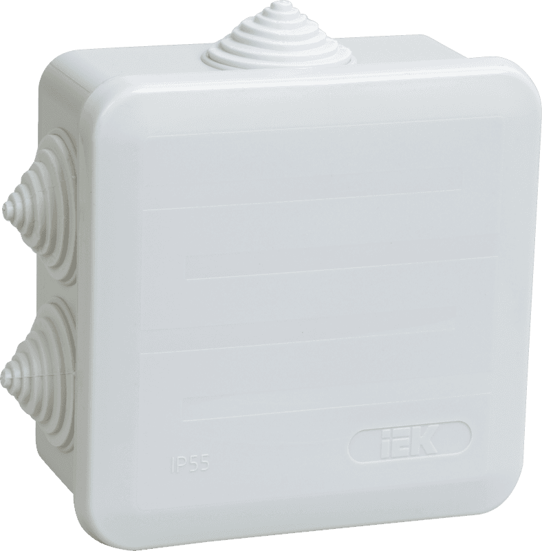 Коробка расп. КМ41255 о/п 100х100х50мм IP44 6вв. 7035 IEK