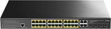 Коммутатор/ 24-Port Layer 2 Managed Gigabit PoE+ Switch with 4 Gigabit Combo Ports, 400W