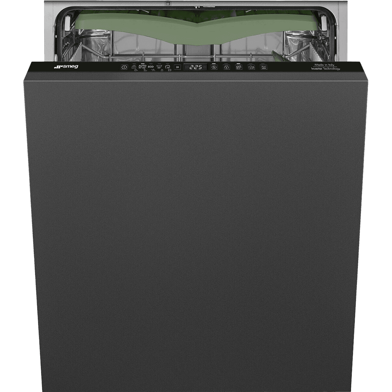 Посудомоечная машина Smeg/ Посудомоечная машина Smeg, встраиваемая,60 см, 13 комплектов, электронное управление, LED дисплей, орбитальная система мойки, конденсационная сушка, автоматическое открывание дверцы, Dry Assist, инверторный мотор, датчик Aquatest, полный Aquastop, слайдерное крепление, 11 программ, отсрочка включения до 24 ч, 3 корзины, энергоэффективность С, уровень шума до 48 дБ, цвет черный
