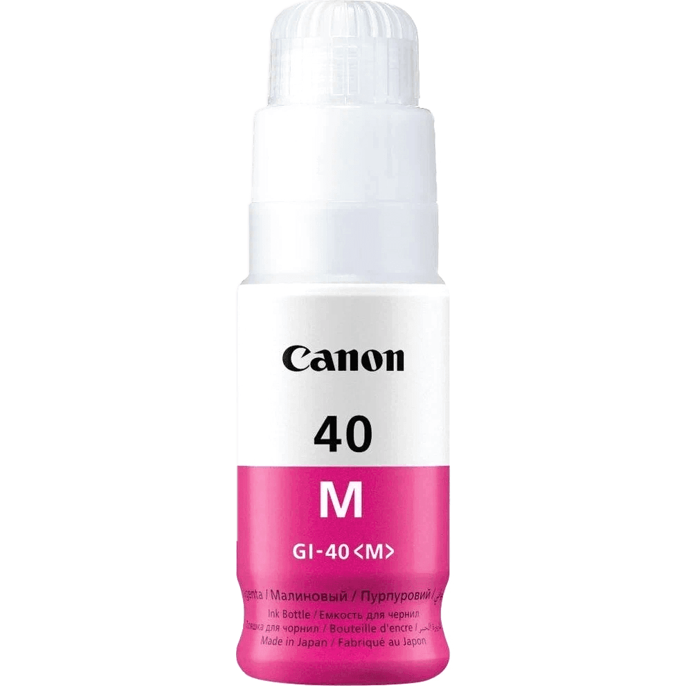 Контейнер с чернилами Canon GI-40 M пурпурный (7700 стр.) для СНПЧ Pixma G5040/G6040