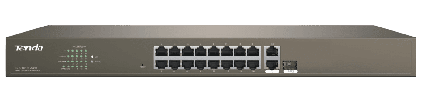 Коммутатор 16FE+2GE/1SFP 16-Port PoE/ Коммутатор 16FE+2GE/1SFP 16-Port PoE TENDA