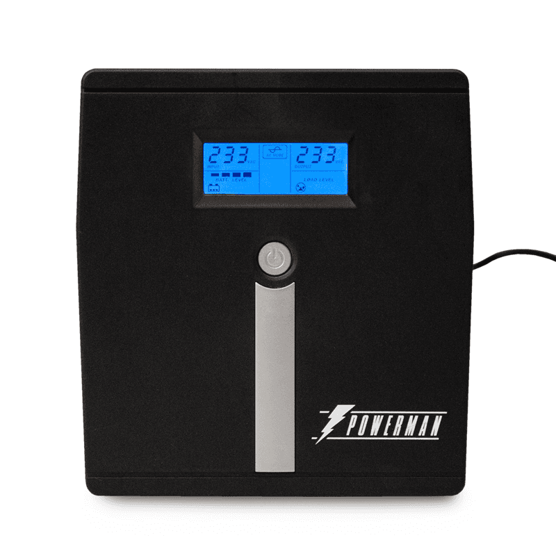 ИБП POWERMAN Smart Sine 1000, LCD, линейно-интерактивный, 1000ВА, 700Вт, 4 евророзетки с резервным питанием, USB, батарея 12В 7Ач 2 шт., 353мм х 149,3мм х 162мм, 9.2 кг./ UPS POWERMAN Smart Sine 1000, LCD, line-interactive, 1000VA, 700W, 4 eurosockets with backup power, USB, battery 12V 7Ah 2 pcs., 353mm x 149.3mm x 162mm, 9.2 kg.