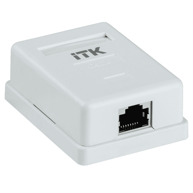ITK Настенная инф. розетка RJ45 кат. 6 FTP 1-порт