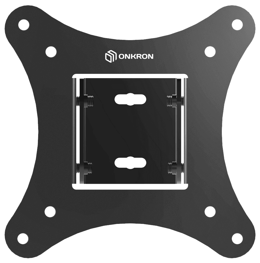 Кронштейн ONKRON/ 10-32" макс. 100*100, наклон -5"+15", поворот 0", вылет от стены 30-43мм, вес до 20кг, черный