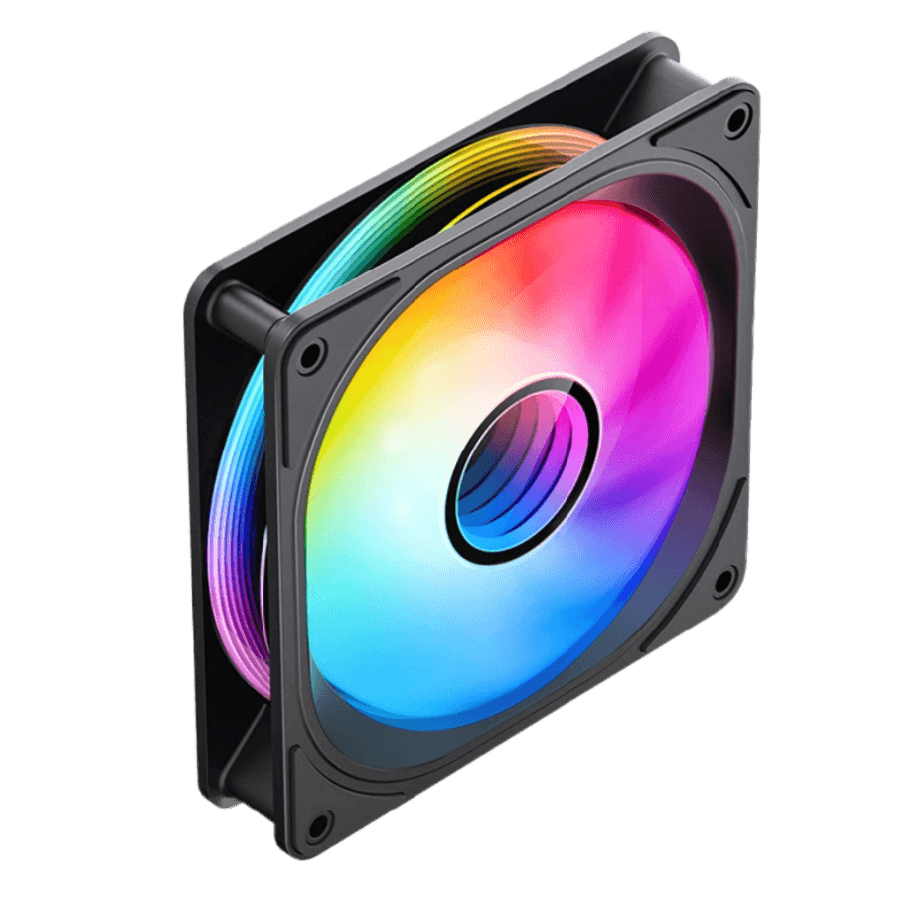 Кулер для корпуса/ Case Cooler JONSBO FR-606BR Reverse (120x120x25mm, 4-pin PWM, ARGB, 35.99CFM, 26.5dBA, 1500RPM, Black)