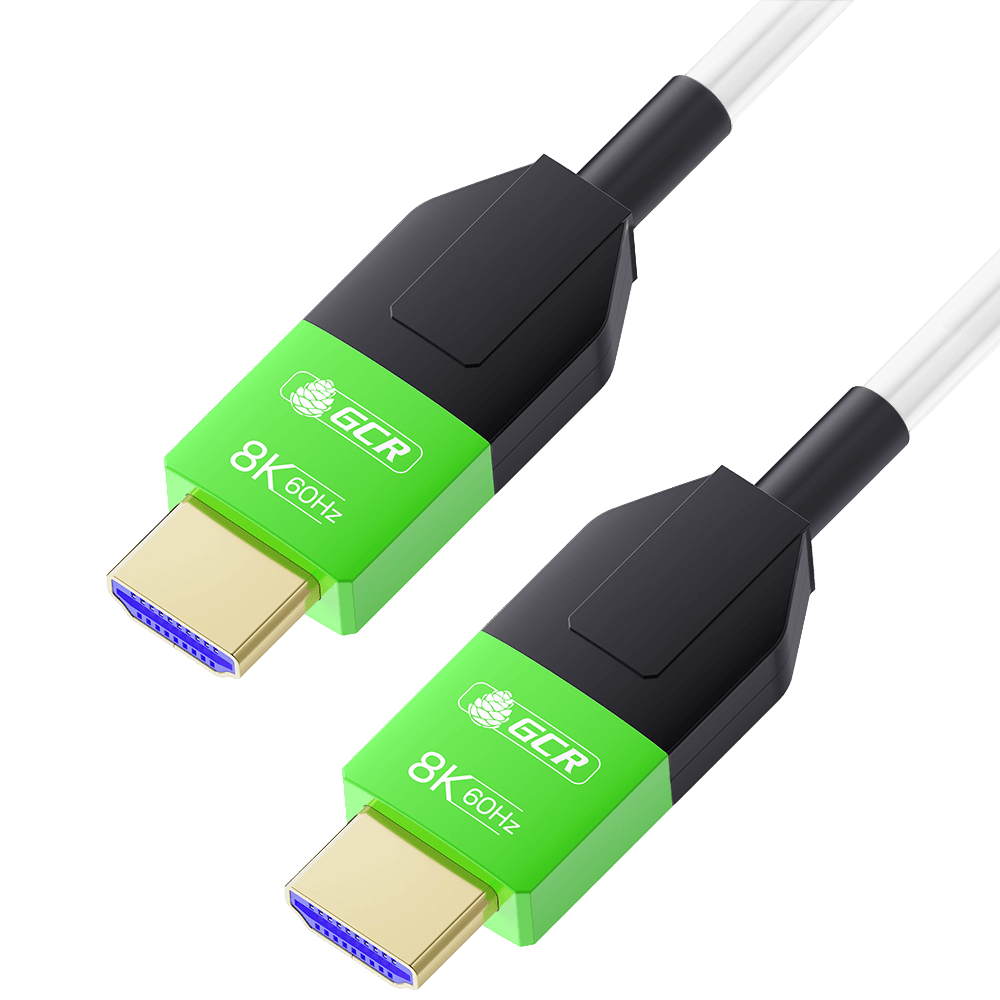 GCR Кабель 10.0m оптический HDMI 2.1 8K 60Hz, 4K 144Hz, высокоскоростной 48.0 Гбит/с, белый
