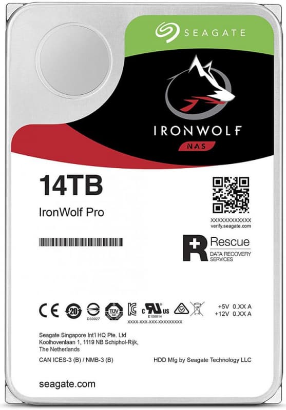 Жесткий диск/ RECERTIFIED HDD Seagate SATA3 14Tb IronWolf NAS Pro 7200 256Mb 1 year warranty RECERTIFIED