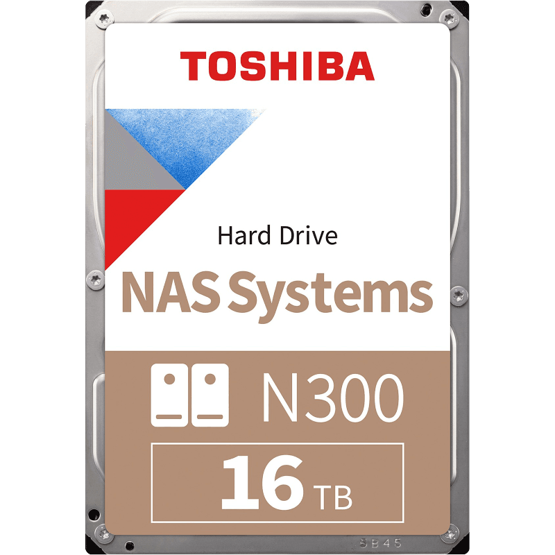 Жёсткий диск 16TB SATA-III Toshiba N300 (HDWG51GXZSTA)