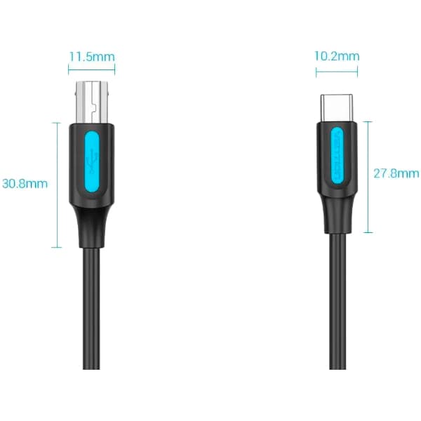 Кабель Vention USB 2.0 Type C M/BM - 2 м.