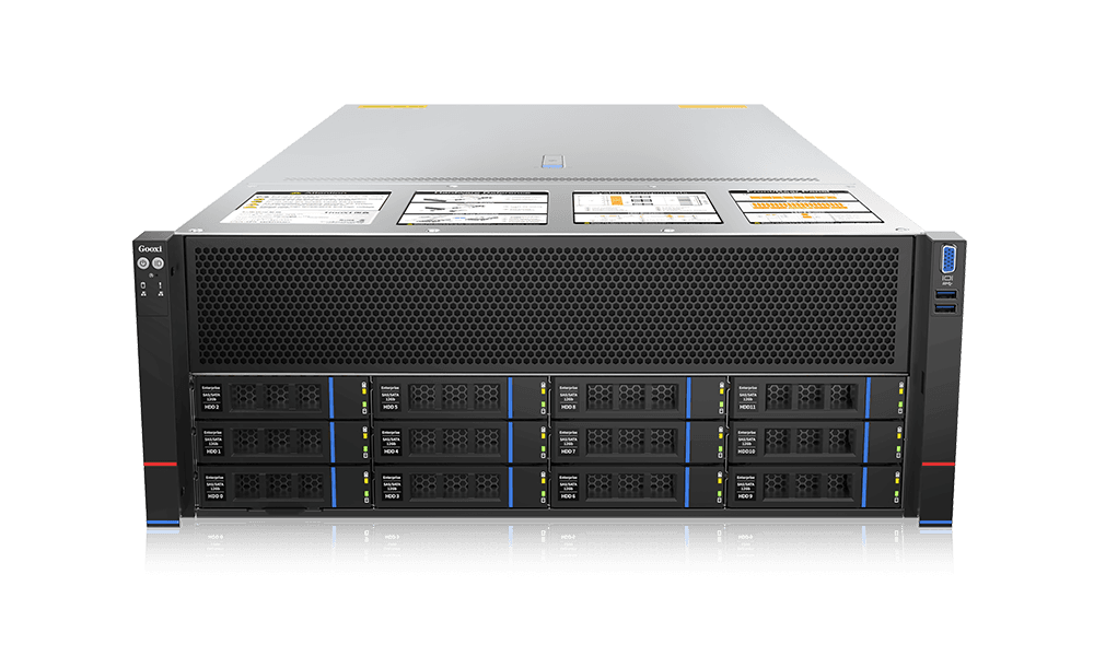 Серверная платформа/ Gooxi SYR4108G-D12R-G5 Gooxi 4u -8 GPU platform based on AMD 9005 , compatible with 9004, 4*2700w psu, 8*GPU cables, EU cables, rail kits