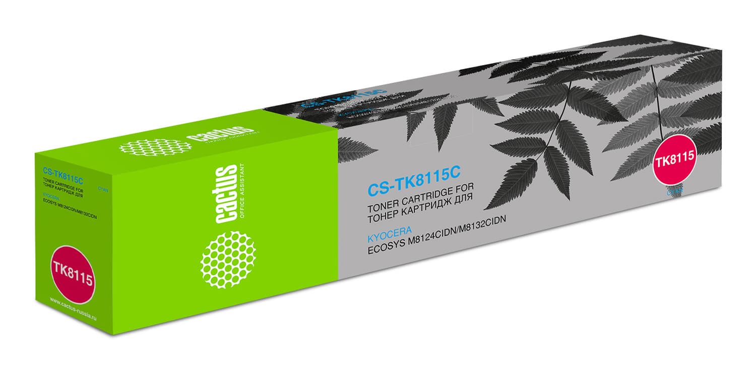 Картридж лазерный CACTUS CS-TK8115C blue ((6000стр.) для Kyocera Mita Ecosys M8124cidn/M8130cidn) (CS-TK8115C)