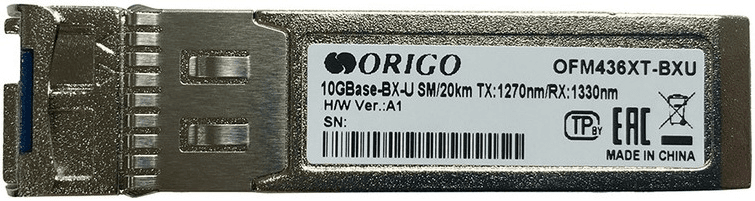 Трансивер/ OFM436XT-BXU/20KM WDM SFP+ Transceiver, 10GBase-BX-U, Simplex LC, TX: 1270nm, RX: 1330nm, Single-mode, 20KM
