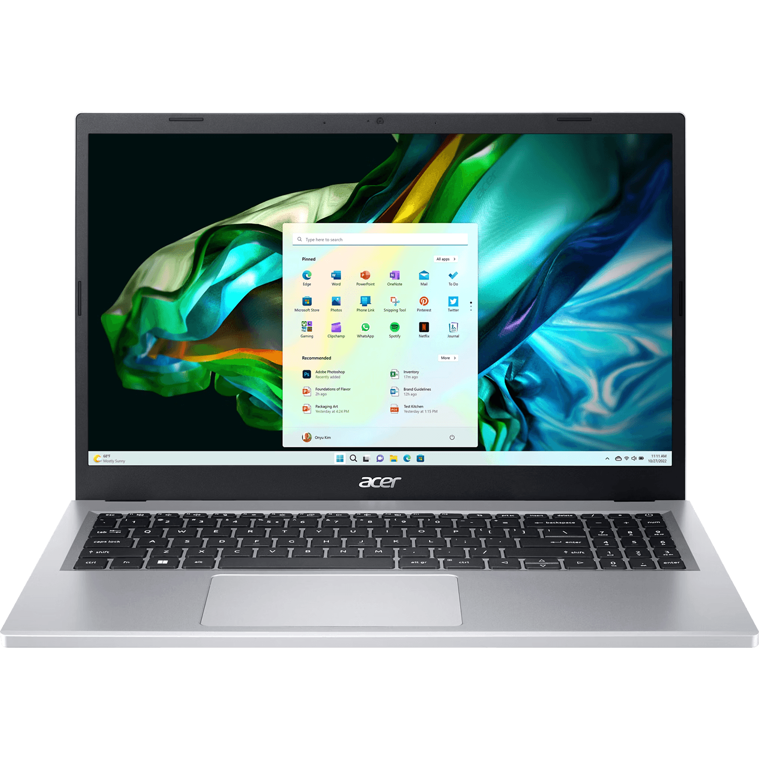 Ноутбук 15.6" IPS FHD ACER Aspire A315-24P-R1LL silver (AMD Ryzen 5 7520U/16Gb/512Gb SSD/VGA int/noOS) (NX.KDEER.00G)