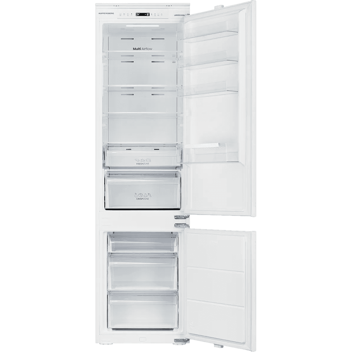 Встраиваемый холодильник KUPPERSBERG/ KITCHEN RETAIL / Встраиваемый холодильник KUPPERSBERG, High-Tech, полезный объем 309 л, No Frost, супер заморозка, инверторный компрессор, электронное управление, энергоэффективность А+