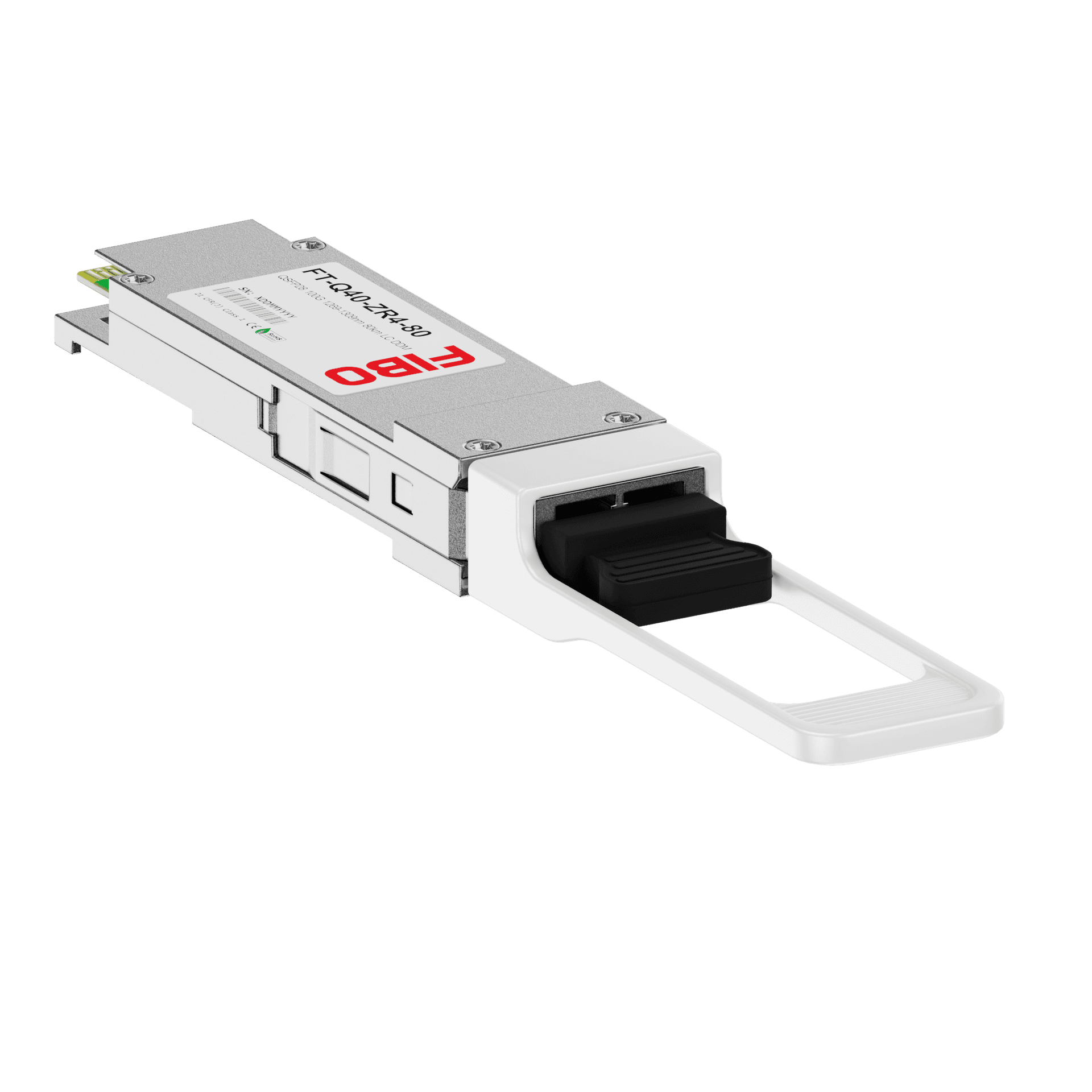 Трансивер/ FIBO FT-Q40-ZR4-80 модуль QSFP+, 40G, 80 км, 2xLC, DDM