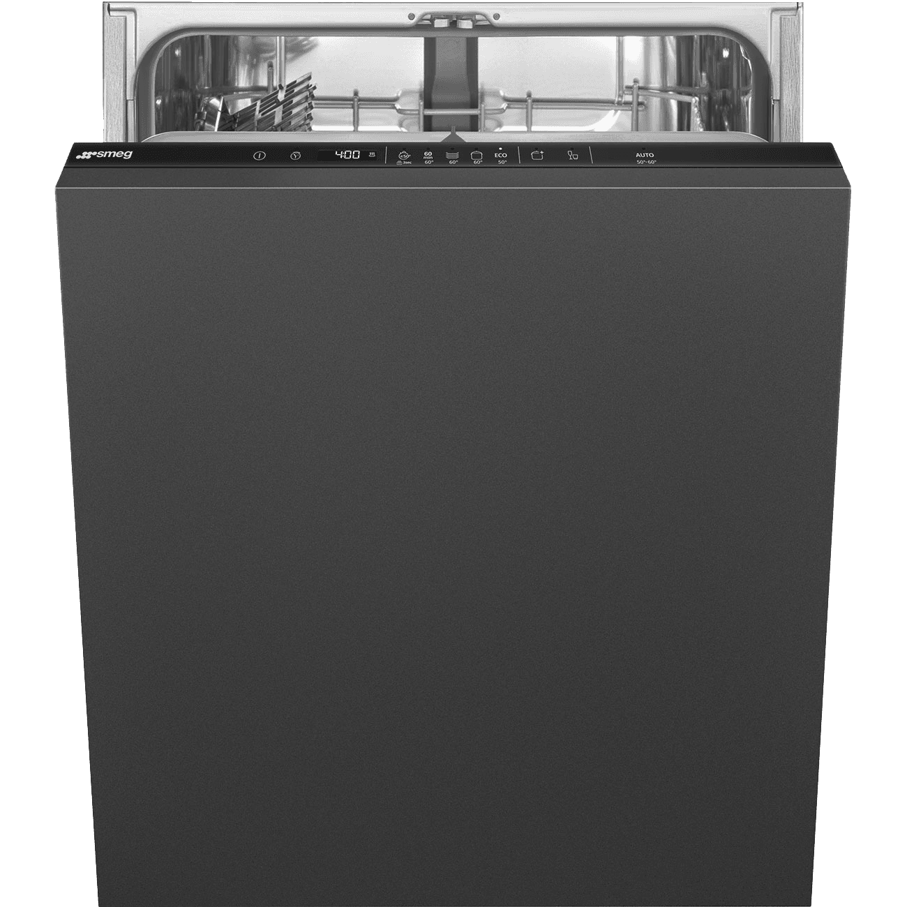 Посудомоечная машина Smeg/ Посудомоечная машина Smeg, встраиваемая, 60 см, сенсорное управление Soft Touch, 13 комплектов, 8 программ, инверторный мотор 2.0, полный AquaStop, автоматическое открывание дверцы, конденсационная сушка, LED дисплей, цвет черный