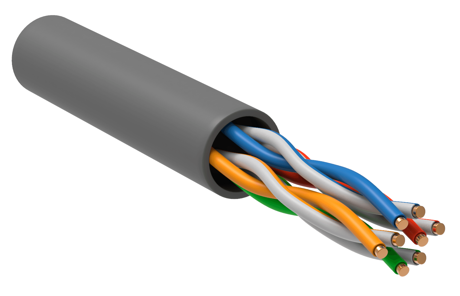 ITK LC1-C5E04-121-T-P-R Витая пара U/UTP 5E 4х2х0,52 LSZH серый (305м) РФ/Т