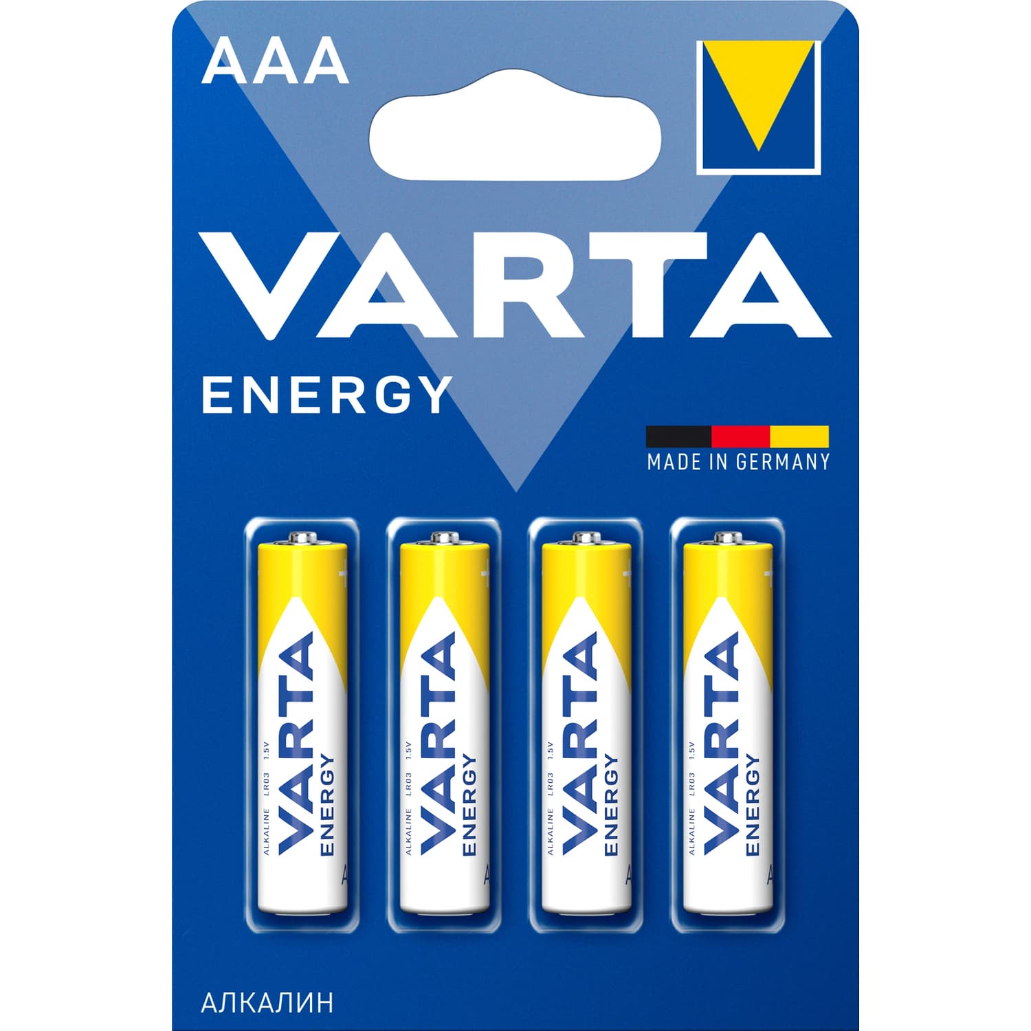 Батарейка AAA/ Батарейка Varta ENERGY LR03 AAA BL4 Alkaline 1.5V (4103) (4/40/200) (4 шт.)