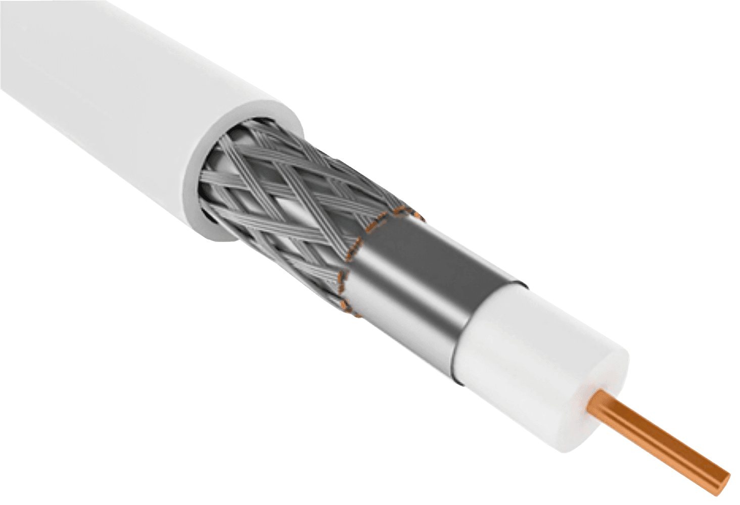 Каб. коаксиал. медный RG6 75Ом FPE PVC бел. (300м) GENERICA