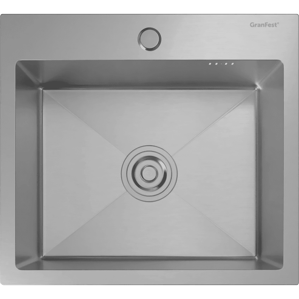 Кухонная мойка GranFest 4844 inox 1 чаша 435*340*205, монтаж: врезной, материал: нержавеющая сталь, нержавеющая сталь