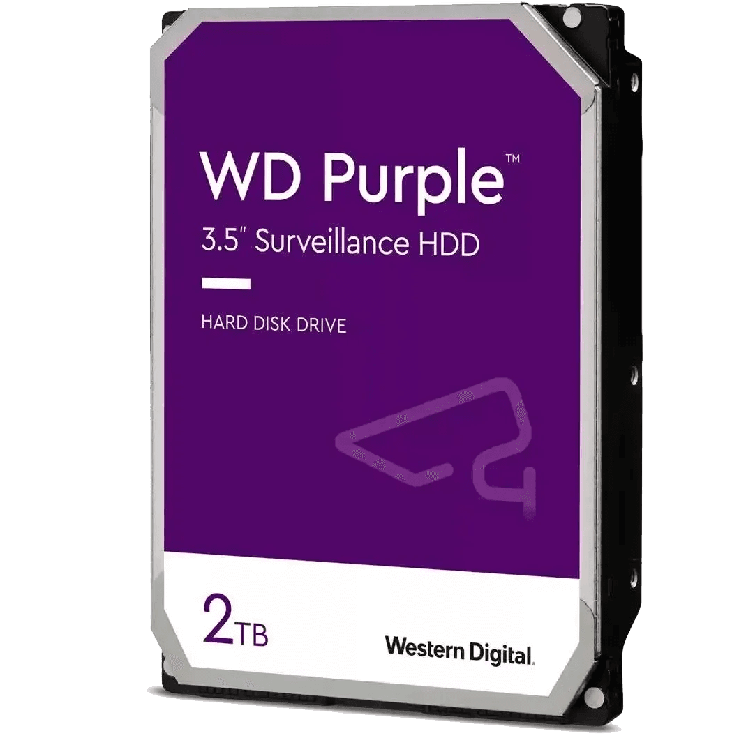 Жесткий диск/ HDD WD SATA3 2TB Purple Video 5400 RPM 64Mb 1 year warranty