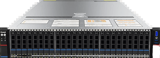 Серверная платформа/ Gooxi SR201-D25RE-G2 2u 25 bay platform with expander backplane, based on AMD 9004; 2x 2.5" rear SAS/SATA; 2x 2.5" rear NVMe ; 2xPCIe 4.0x16; 4xPCIe 4.0x8 ; 2x1300W psu RAIL kits; EU power cables