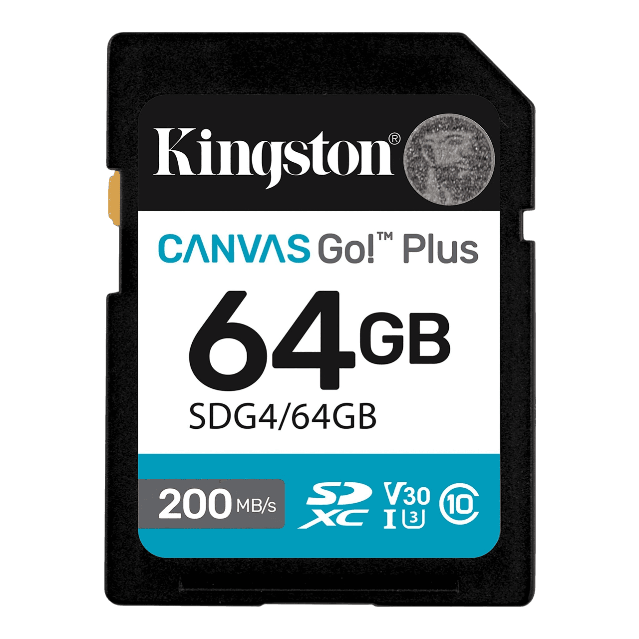 Карта памяти/ Kingston 64GB SDXC Canvas Go Plus Gen4 200MB/s C10 UHS-I U3 V30