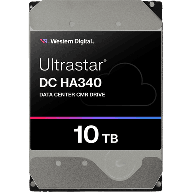 Жесткий диск/ HDD WD SATA 10Tb Ultrastar DC HA340 7200 6Gb/s 512Mb 1 year warranty (replacement ST10000NM001G, MG10ADA10TE)