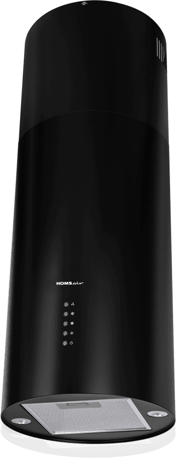 Кухонная вытяжка HOMSair/ Кухонная вытяжка HOMSair ART 1050WL 35 ЧЕРНЫЙ, комбинированное управление, LED освещение, 3 режима работы, производительность 1050 м3/ч, уровень шума 65 дБ
