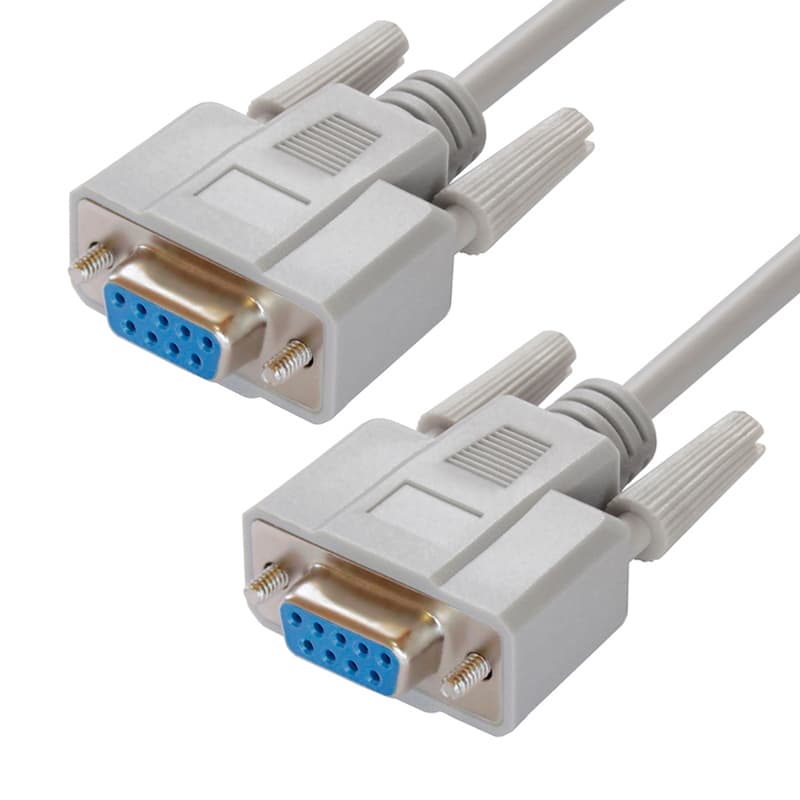 GCR PRO Кабель Premium 20.0m серый RS-232 DB9 F/DB9 F, 30AWG, экран