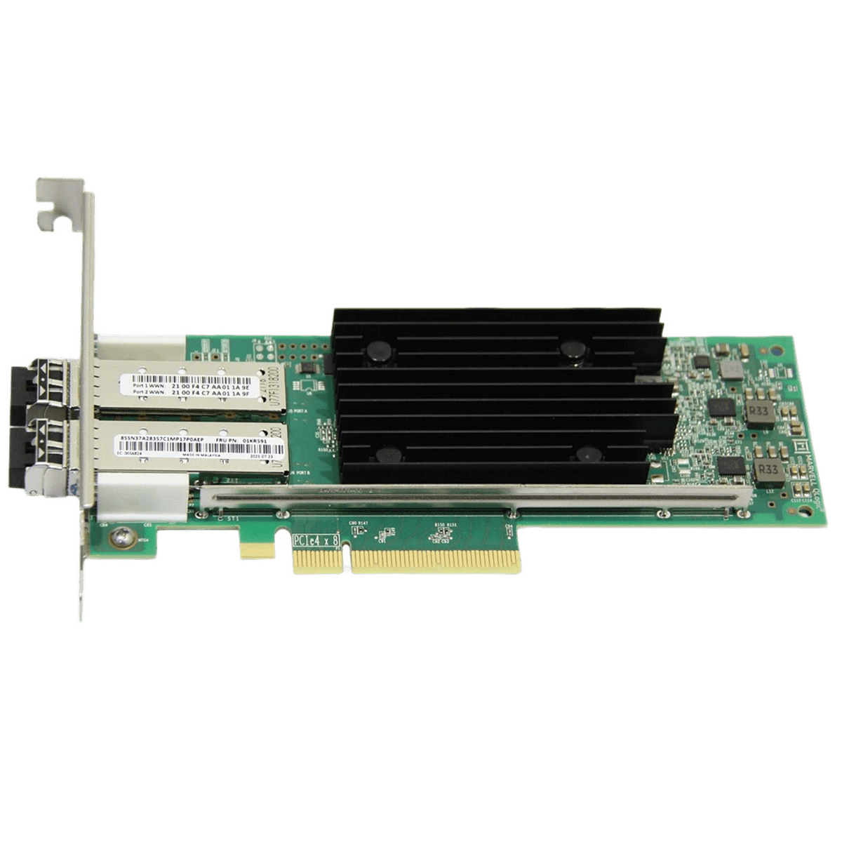 Контроллер Qlogic QLE2772 32Gb Dual Port FC HBA, x8 PCIe, SR LC multi-mode optic