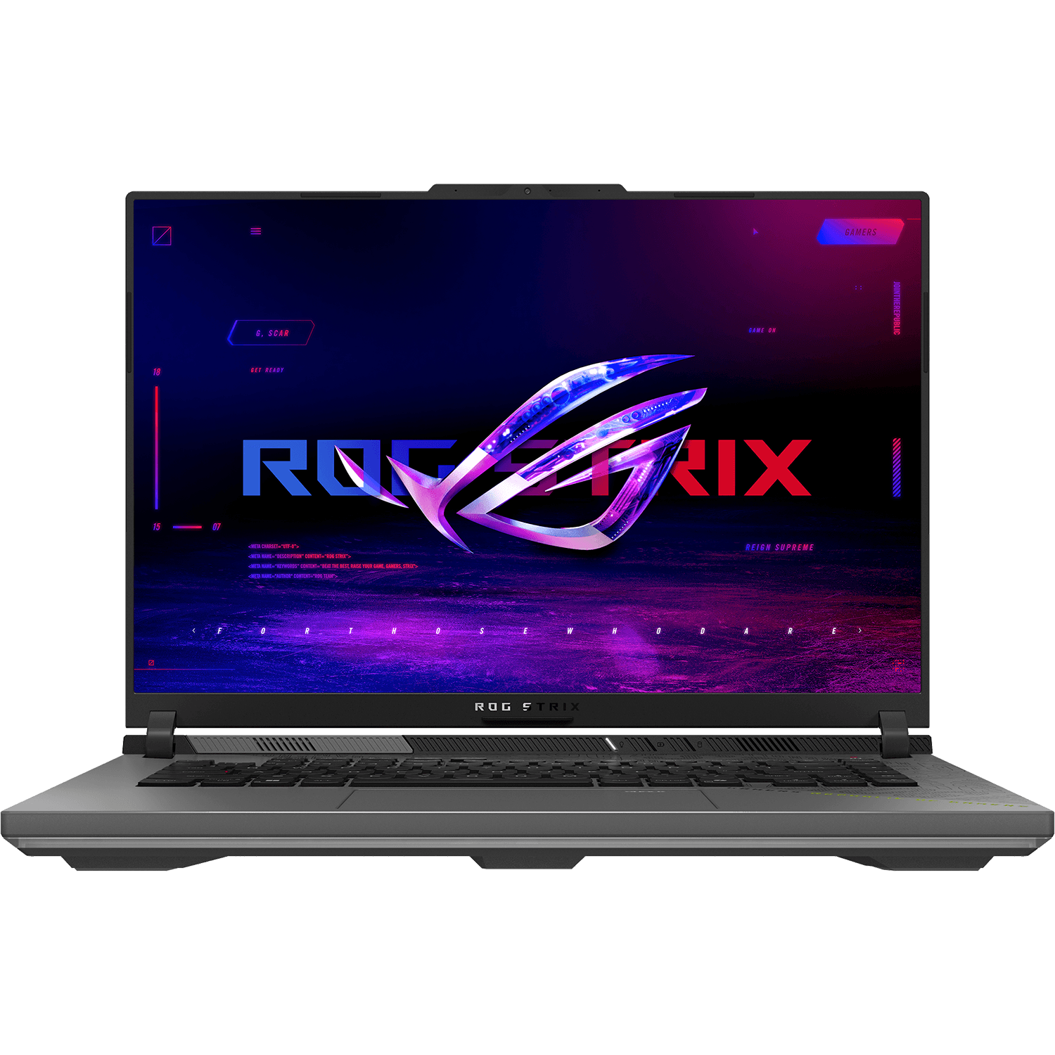 Ноутбук/ ASUS ROG Strix G16 G614PR-RV089 16"(1920x1200 (матовый, 165Hz) IPS)/AMD Ryzen 9 8940HX(4Ghz)/32768Mb/1024PCISSDGb/noDVD/Ext:NVIDIA GeForce RTX 5070 Ti(12288Mb)/Cam/BT/WiFi/90WHr/war 1y/2.5kg/Eclipse Gray/DOS
