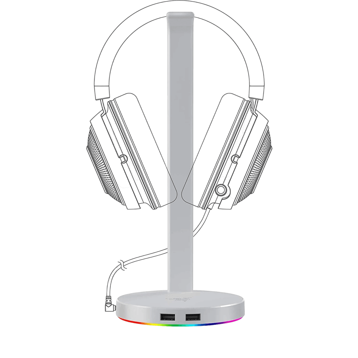 Подставка для наушников Razer Base Station Chroma V2 - Mercury/ Razer Base Station V2 Chroma - Mercury