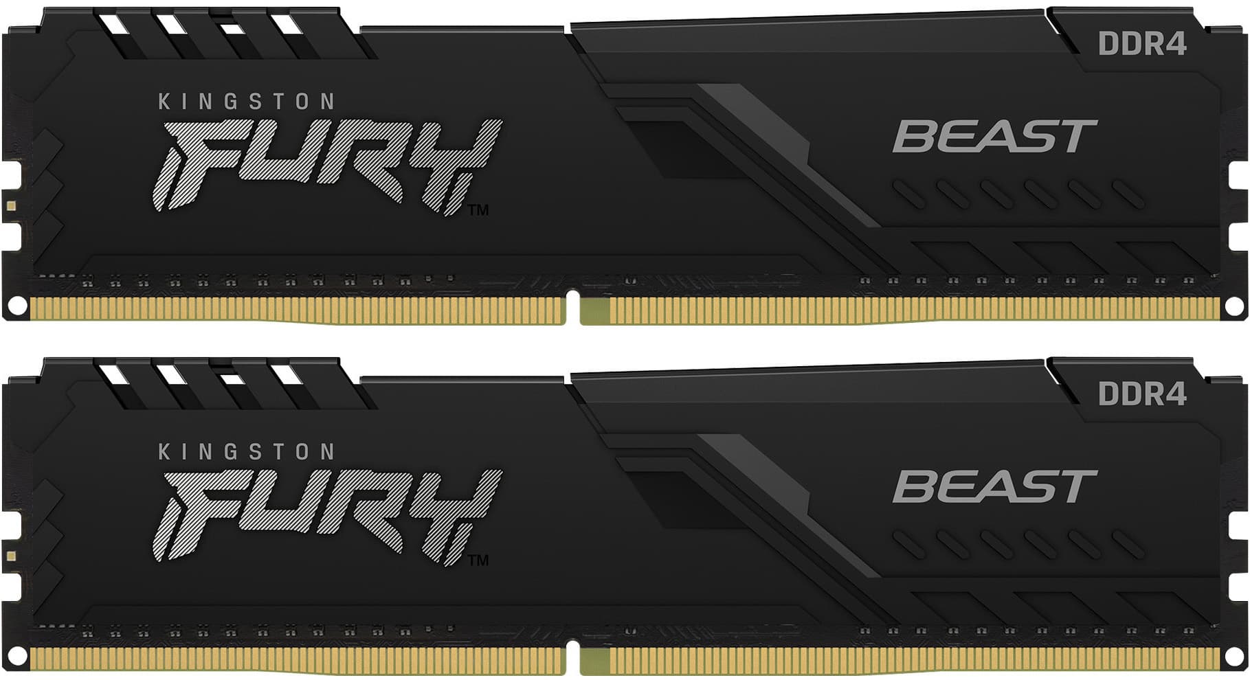 Память оперативная/ Kingston 32GB 3600MT/s DDR4 CL18 DIMM (Kit of 2) FURY Beast Black