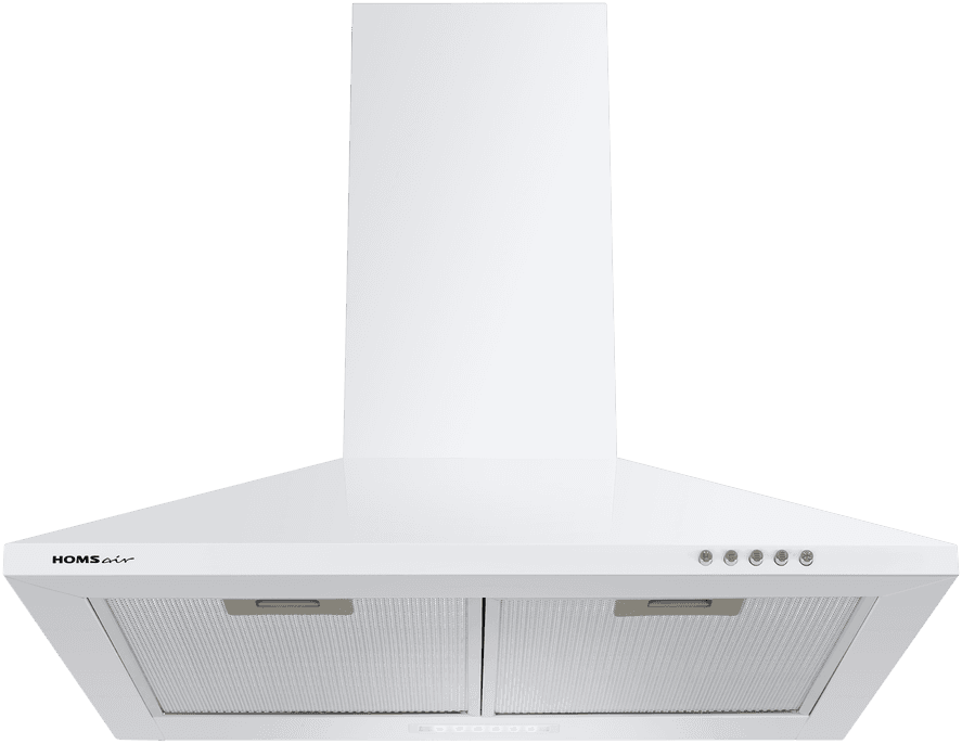Вытяжка HOMSair DELTA 50 White/ подвесная, кнопочное управление, 3 скорости, 600 м3/ч, до 25 м2, 47 дБ, светодиодное LED-освещение, ДхШхВ: 475х500х180, белый цвет