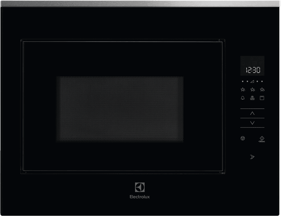Встраиваемая микроволновая печь ELECTROLUX/ Встраиваемая микроволновая печь с грилем, объем 25 л., высота 459 мм, цвет черный/нерж.cталь