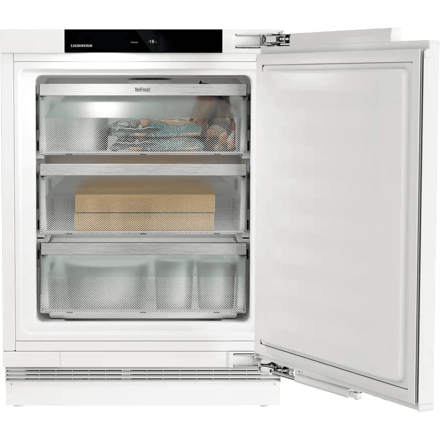 Встраиваемая морозильная камера Liebherr/ Prime, высота 82-88 см, door-on-door, NoFrost, LED освещение, сенсорный дисплей Touch&Swipe за дверью.
