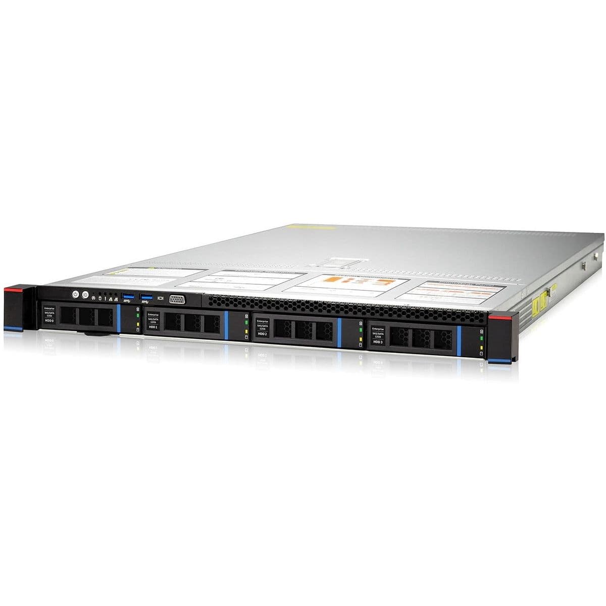 Серверная платформа/ Gooxi SL101-D04R-G3 1U 4bay server, 2pcs of riser cards 1300W 1+1 PSU EU power cable rail kit