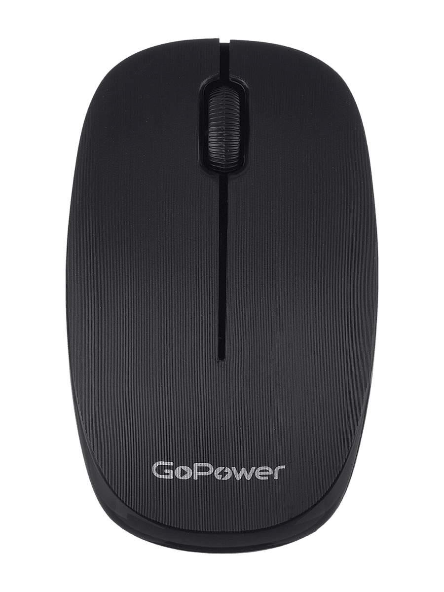 Мышь/ Мышь беспроводная GoPower GPM02 классическая USB черный (1/100)