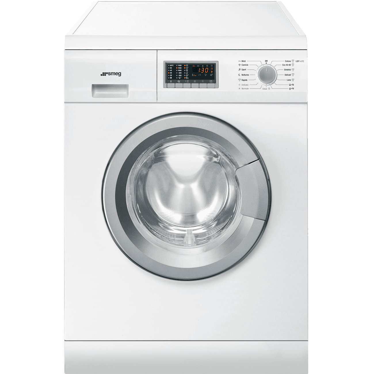 Стиральные машины SMEG/ Отдельностоящая стиральная машина с сушкой SMEG, ВхШхГ 850х600х550 мм, загрузка 7/4 кг, 1400 об/мин., 15 программ, дисплей, электронное управление, стандартный мотор, отсрочка старта, защита от протечек, энергоэффективность Е, цвет белый