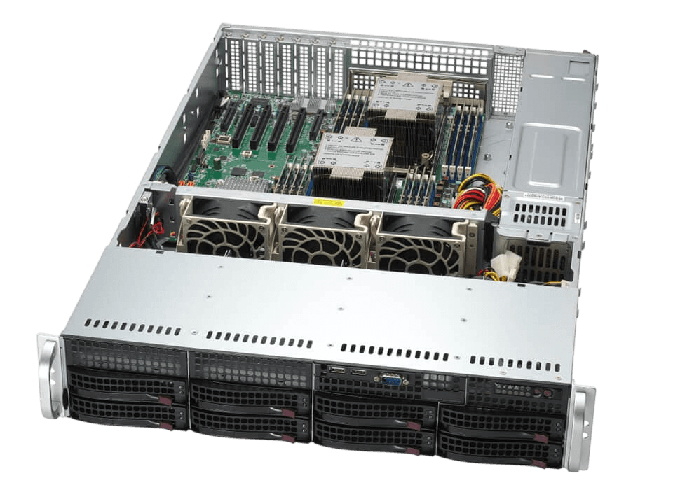 Серверная платформа/ SYS-621P-TRT (bundle6): 2U / 2x LGA-4677 / 16x DDR5 RDIMM / 8x3.5 SATA/SAS*/NVME* / 4 PCIe 5.0 x16 LP / 2 PCIe 5.0 x8 LP / 2x PCIe 4.0 x2 NVMe M.2 / 2-Port 10GbE RJ45 / TPM / 2x 1200W Power