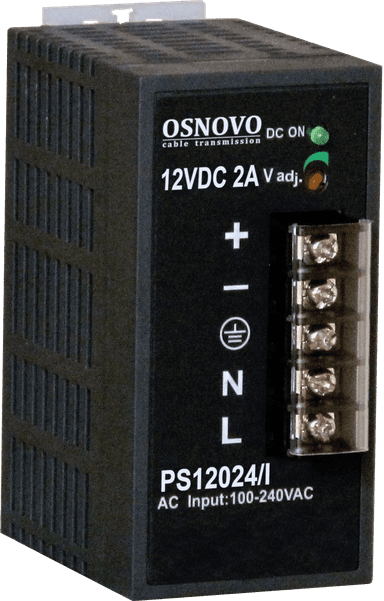 Блок питания/ OSNOVO Промышленный блок питания. DC12V, 2A (24W). Диапазон входных напряжений: AC195-265V