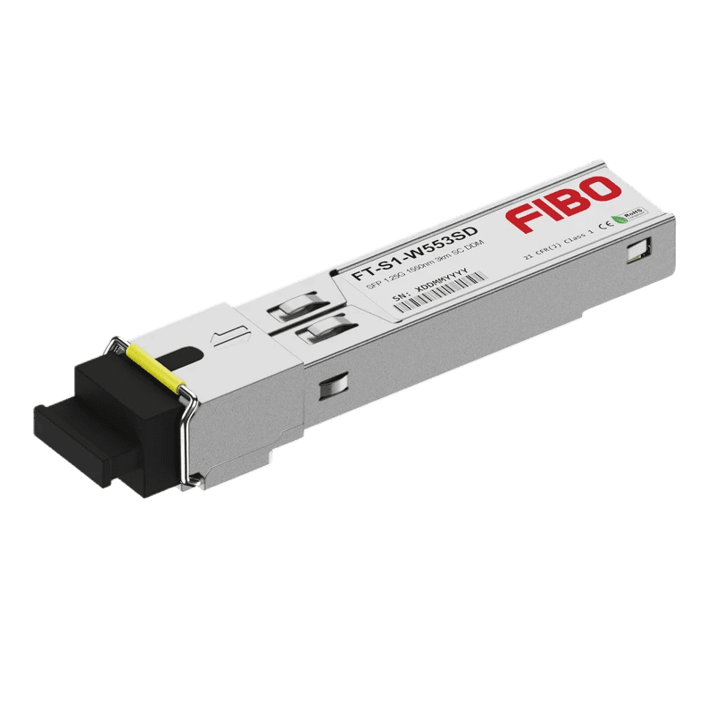 Трансивер/ FIBO FT-S1-W553SD SFP модуль WDM, 1.25 G, 3 км, TX 1550 нм, RX 1310 нм, SC, DDM